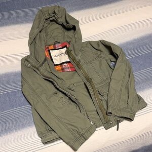 Girls Abercrombie & Fitch Olive Hooded Jacket